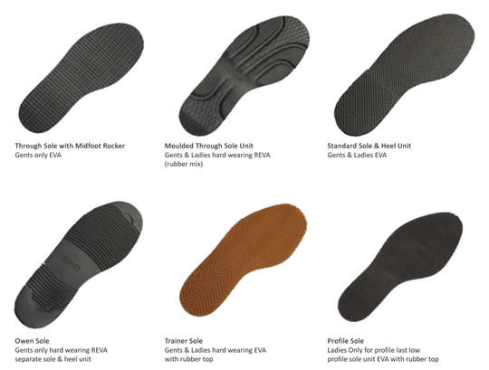 6 options for shoe soles